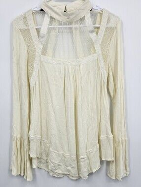 Clover & Scout, Women's Blouse, Size L, Cream